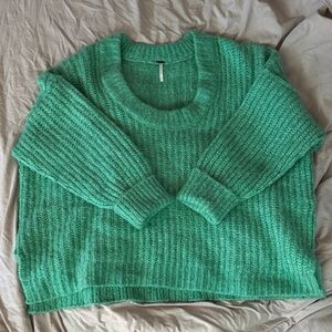 Free People Green Oversized Sweater